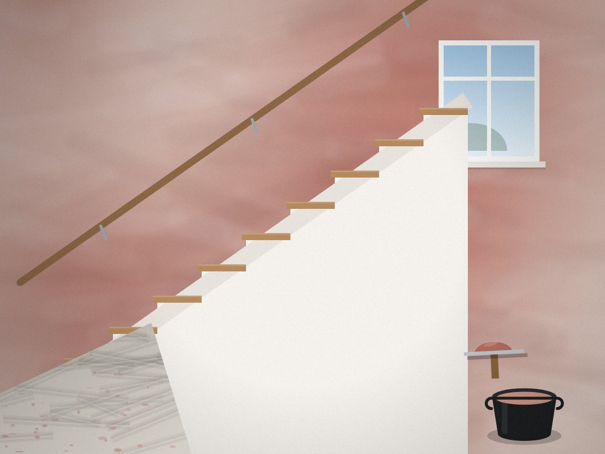 Skimmed staircase and landing
